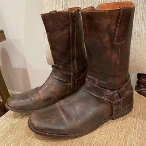 Mens Bed Stu Boots Size 12 Mid Calf Brown Leather